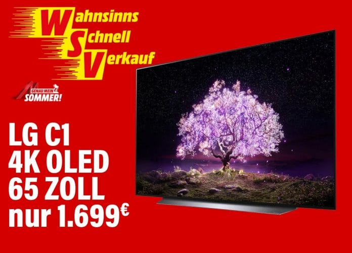 Unschlagbar günstig: LG 4K OLED TV C1 mit 65 Zoll für nur 1.699 Euro