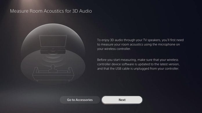 Die PS5 soll Stereo-TV-Lautsprechern 3D-Klänge entlocken - der Dualsense Wireless Controller hilft bei der Kalibrierung