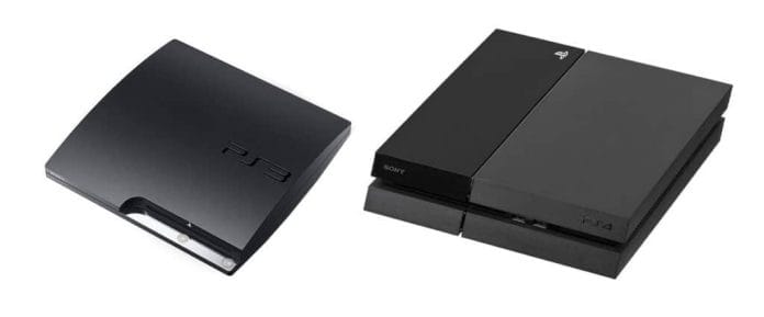 Mit den Slim-Varianten (links PS4, rechts PS4) brachte Sony seine Vorgänger-Modelle durch deren Konsolenzyklus