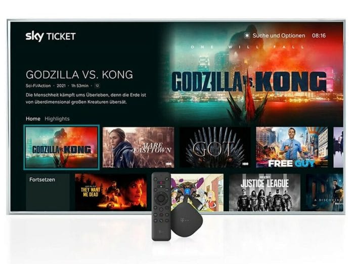Die Sky Ticket App auf dem Magenta TV Stick
