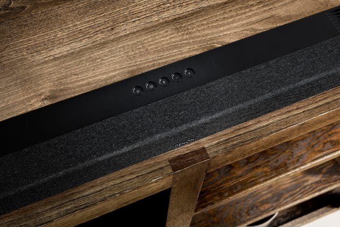 Funktionstasten an der Oberseite der DHT-S517 zur Lautstärkenregelung, Signal-Auswahl oder Koppelung von Bluetooth-Geräten