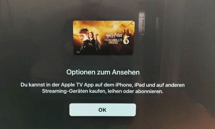 Die Apple TV App verweist nun unter Android TV und Google TV zum Kaufen auf andere Plattformen.