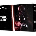 Die Verpackung des LG Star Wars OLED TV von vorne