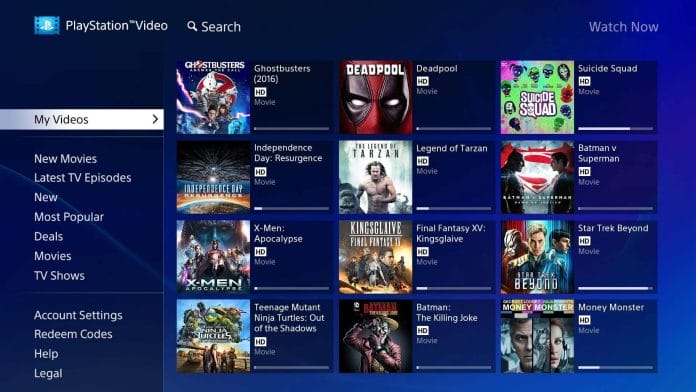 Gekaufte Filme konnten auch über die PlayStation Video App (Android und iOS) abgerufen werden