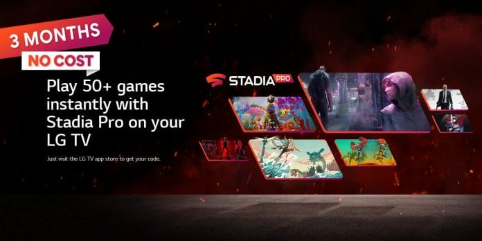 Google Stadia Pro ist für Besitzer von LG-TVs drei Monate kostenfrei.