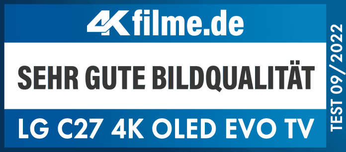 Auszeichnung LG C27 4K OLED Evo TV: Sehr gute Bildqualität