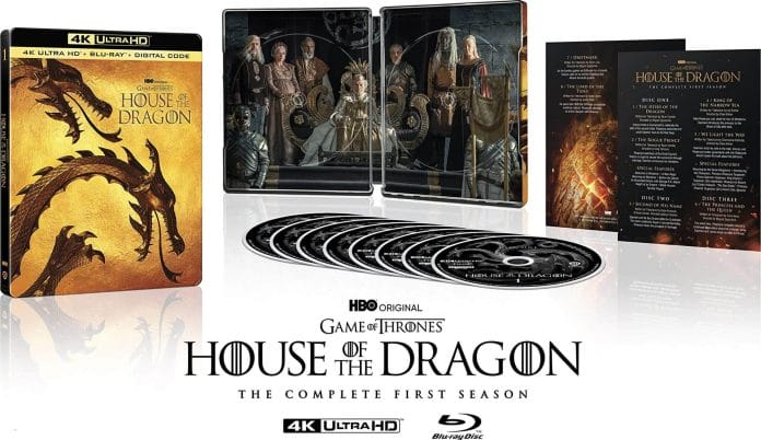 Die Ausstattung der US-Variant des "House of the Dragon" 4K Blu-ray Steelbooks