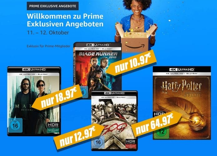 Günstige 4K Blu-ray Filme ab 10.97 Euro in den Amazon Prime Exklusive Angeboten