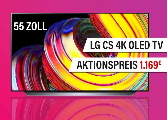Der LG CS 4K OLED TV (2022) mit 55 Zoll ist aktuell zum Aktionspreis von 1.169 Euro erhältlich
