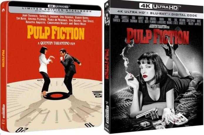 Die US-Cover des Pulp Fiction-4K-Release