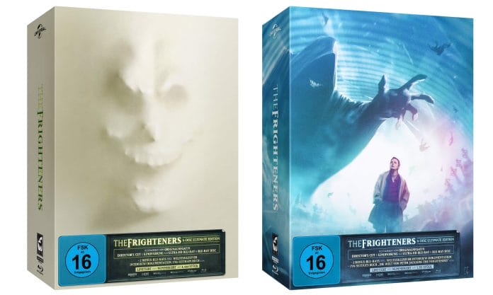 The Frighteners 4K 6-Disc Collectors Edition links mit Classic Artwork (4.444 Stück) und rechts mit neuem Artwort (3.333 Stück)