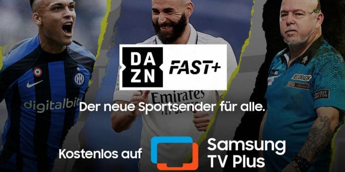 Samsung TV Plus erhält exklusiv den Kanal DAZN Fast+.