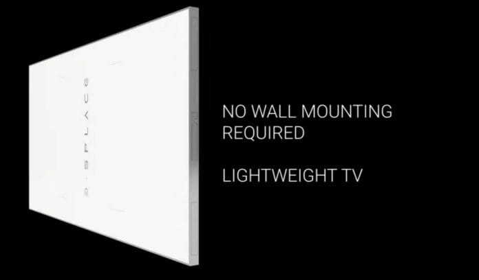 Durch die Active-Loop-Vakuumtechnologie haftet der TV ohne zusätzliche Hilfsmittel an der Wand