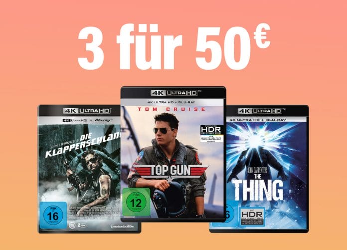 Drei 4K UHD Blu-rays für 50 Euro