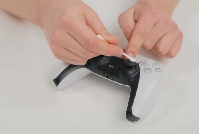 When cleaning the DualSense controller, you should use the Qtip