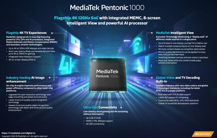 Der MediaTek Pentonic 1000 unterstützt zahlreiche moderne Features.
