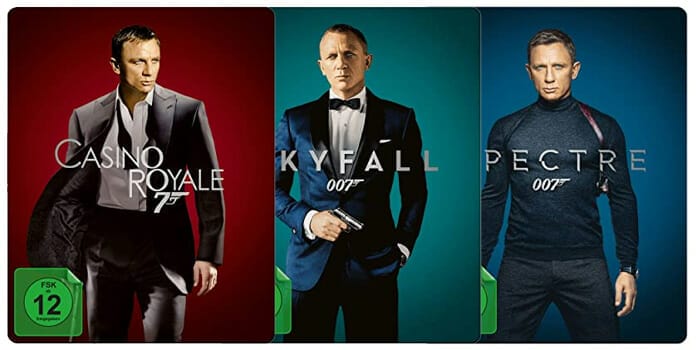 Diese Steelbook-Combo an James Bond-Filmen mit Daniel Craig könnt ihr euch für 50 Euro sichern!