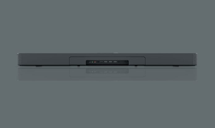 Anschlüsse inkl. HDMI eARC auf der Rückseite der Loewe klang bar3 MR Soundbar