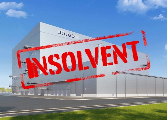 Der OLED-Zulieferer JOLED ist insolvent.
