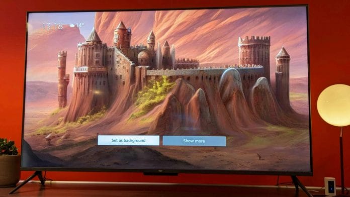 Hintergrundbild, welches mittels Sprachbefehl von einer KI erstellt wurde, auf einem Fire TV Smart TV