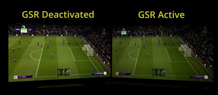 LG OLED TV (nicht baugleich) links mit mit deaktiviertem GSR (links - heller) und rechts mit aktiviertem GSR (rechts - dunkler) | Bild: hdtvtest