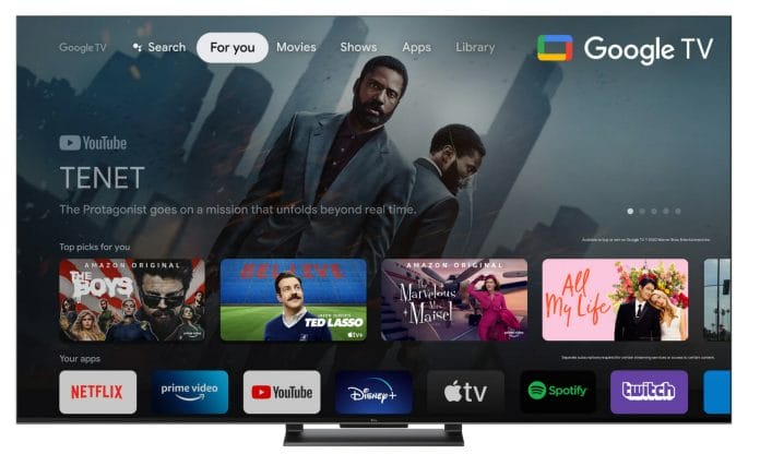 TCL setzt auf das bewährte Google TV Betriebssystem