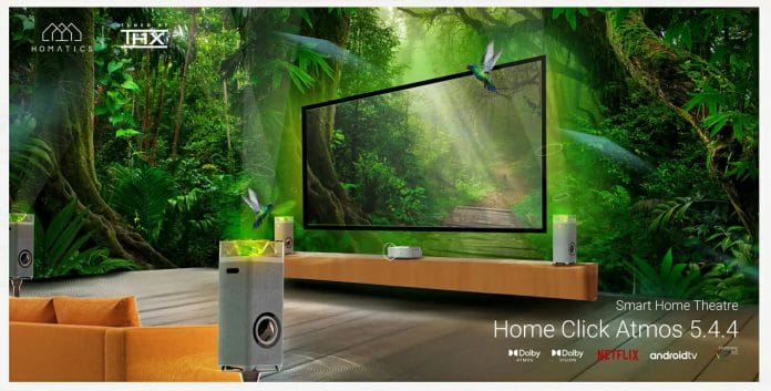 Futuristisches Design: Das Home Click Atmos 5.4.4 Wireless Lautsprechersystem
