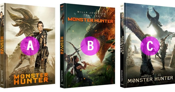 Die drei neuen 4K Mediabooks zu "Monster Hunter" sind auf jeweils 333 Stück limitiert