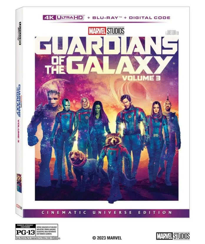 US-Cover der Guardians of the Galaxy Vol. 3 4K UHD Blu-ray