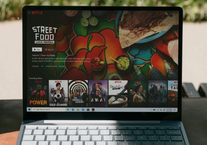 Netflix auf einem Tablet oder Laptop