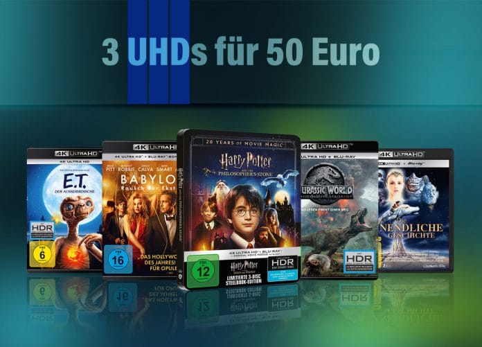 Großartige Entertainmen Aktion: 3 UHD 4K Blu-rays zum Preis von nur 50 Euro!