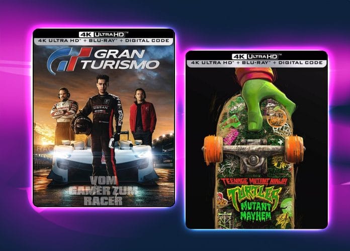 Jetzt als 4K Blu-ray Steelbook vorbestellbar: 'Gran Turismo' und 'Teenage Mutant Ninja Turtles: Mutant Mayhem'