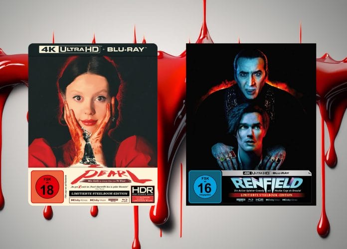 "Pearl" und "Renfield" erscheinen im 4K Blu-ray Steelbook mit Vollausstattung