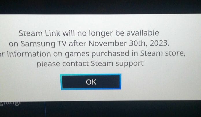 Steam Link verschwindet von Samsung-TVs.