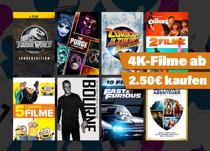 Große Filmbundle-Offensive bei iTunes / Apple TV. 4K Filme stehen ab 2.50 Euro zum Kauf!