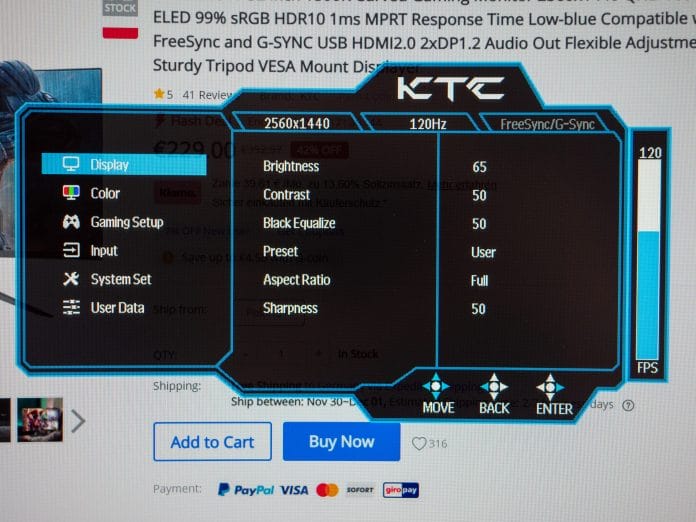 Wer schon einen KTC-Monitor hat/hatte, findet sich sofort im OSD-Menü des H32S17 zurecht