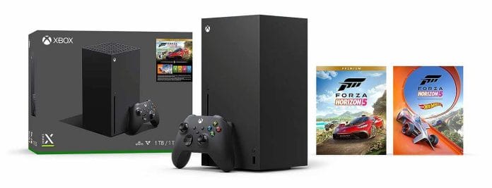 Auch im Paket mit "Forza Horizon 5" kostet die Xbox Series X aktuell 399 Euro.