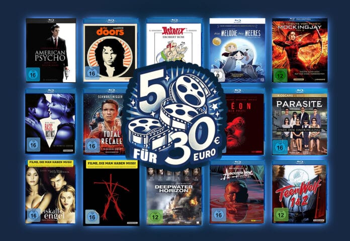 Wählt 5 Filme auf DVD und Blu-ray und zahlt nur 30 Euro