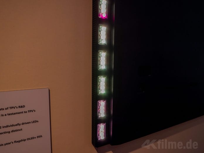 Die Kombination aus LED und Mini-Linsen ermöglichen vier Farbebenen für Ambilight Plus