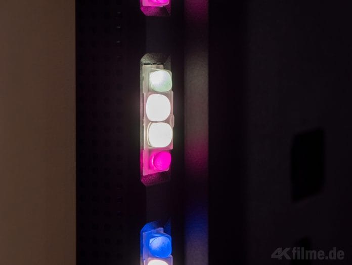 Ein Licht-Element im Detail: LED + Mini Linse für Ambilight Plus